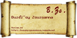 Buzásy Zsuzsanna névjegykártya